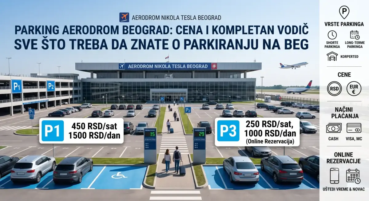 Parking aerodrom Beograd: cena, zone i kompletan vodič